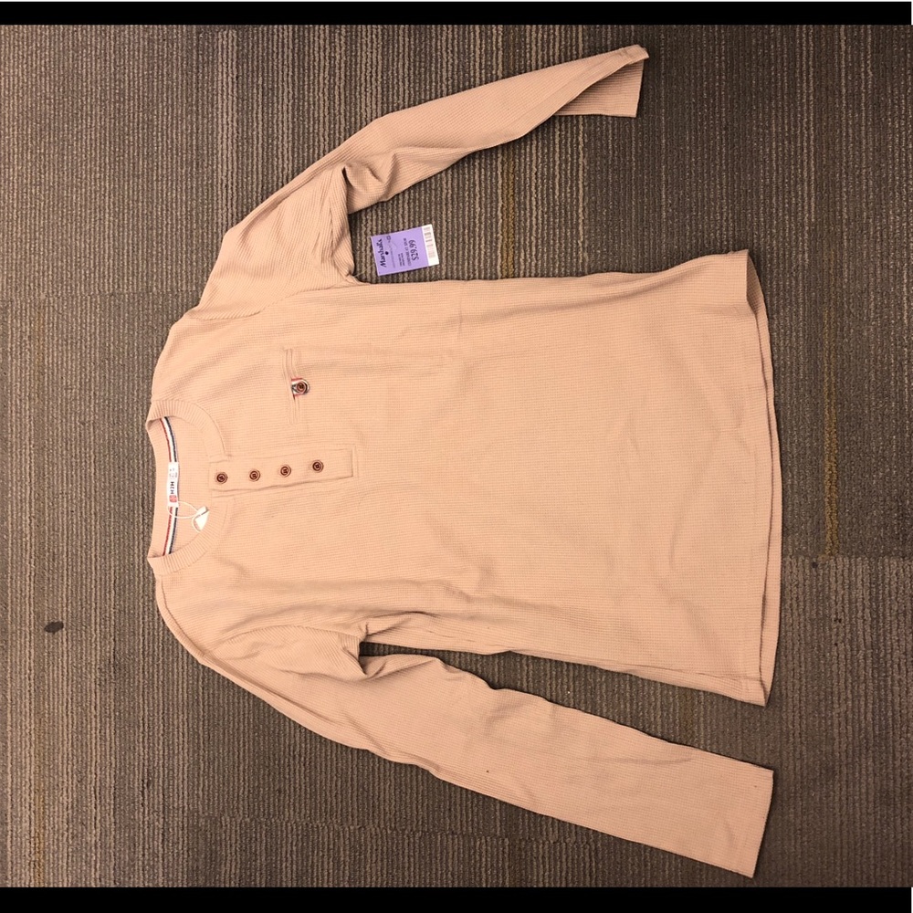 Men’s medium thermal knit Henley top
